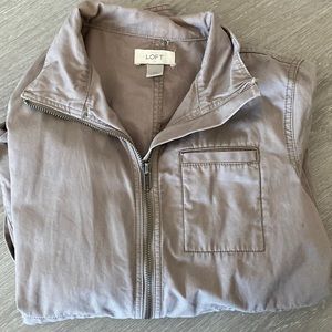 Loft taupe utility jacket
